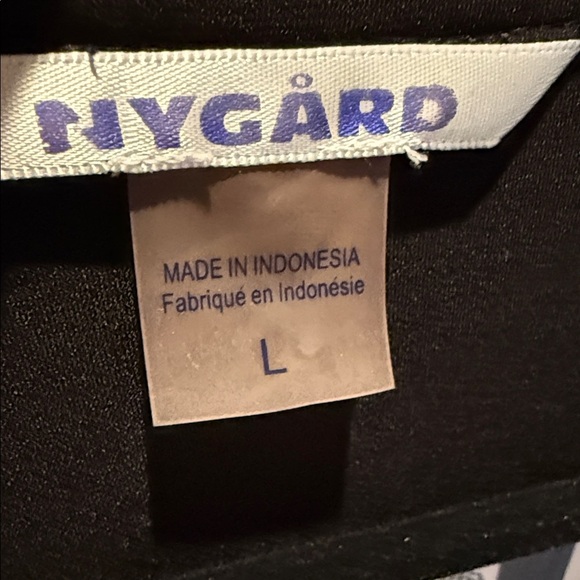 Nygaard Tunic Women's Blue Floral Long Sleeve Top Sweater Size L - Picture 10 of 10